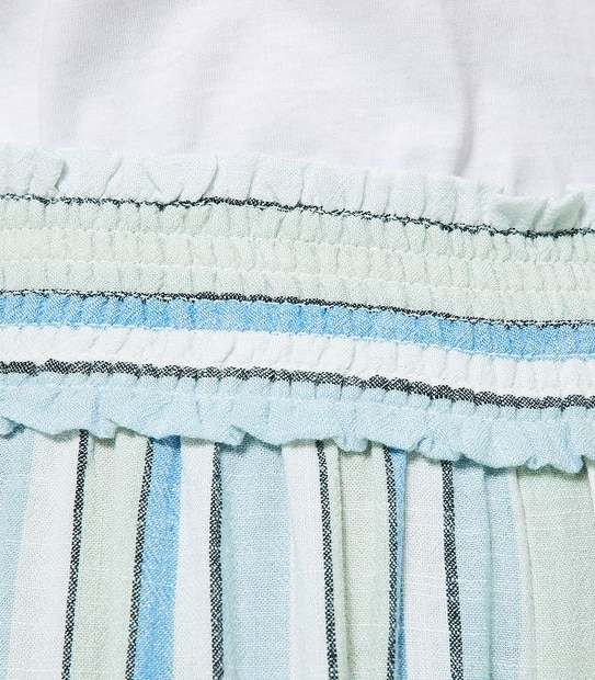 Lily Loves Linen Blend Wide Leg Pants - Blue Stripe