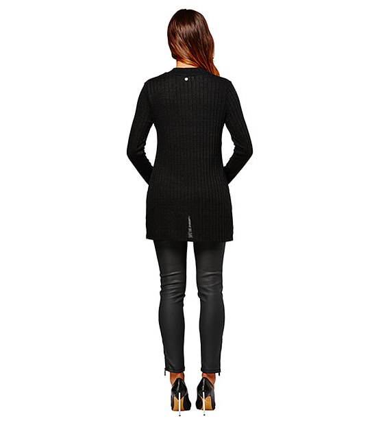 Dannii Minogue Petites Mock Neck Top - Black