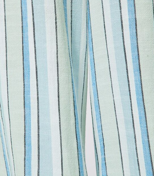 Lily Loves Linen Blend Wide Leg Pants - Blue Stripe