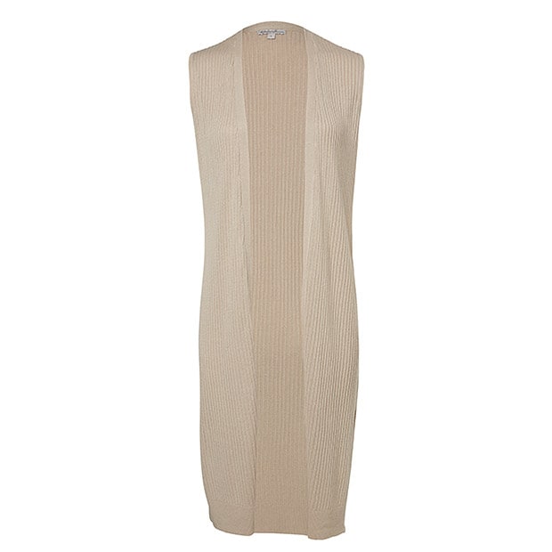 Longline Rib Vest - Natural Longline Rib Vest - Natural