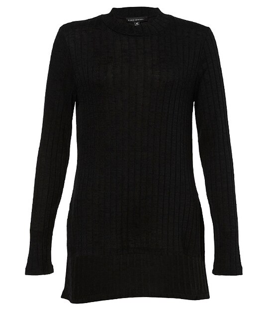 Dannii Minogue Petites Mock Neck Top - Black