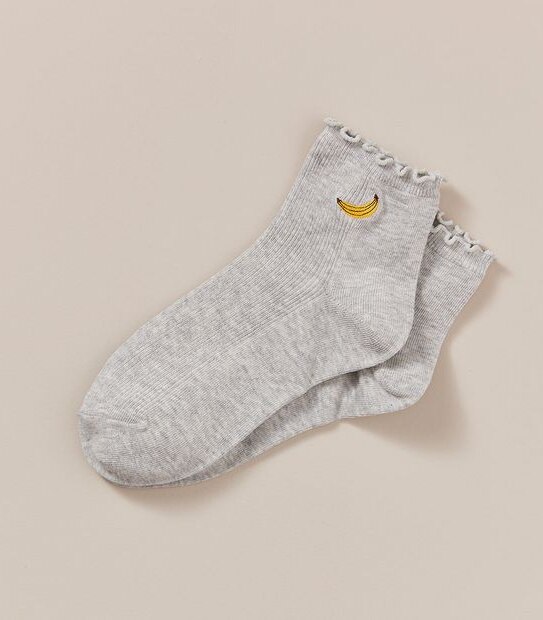 Frill Embroidered Quarter Crew Cut Socks ACLab Target Australia