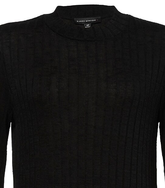 Dannii Minogue Petites Mock Neck Top - Black