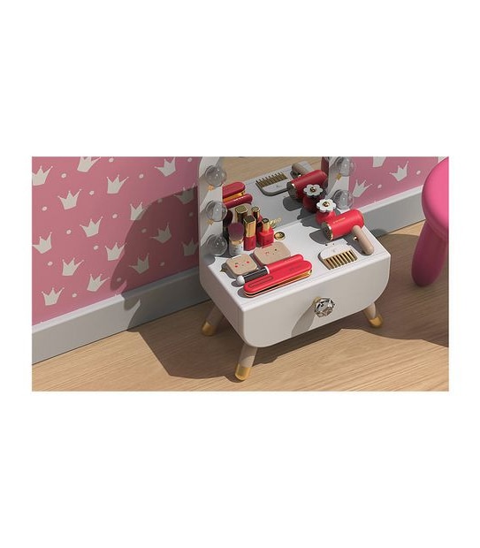FAO Schwarz Toy Wood Vanity Make-Up Set