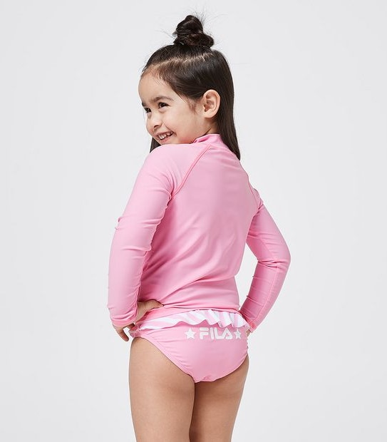 Fila Liza Rash Swimwear Set - Coral Cloud