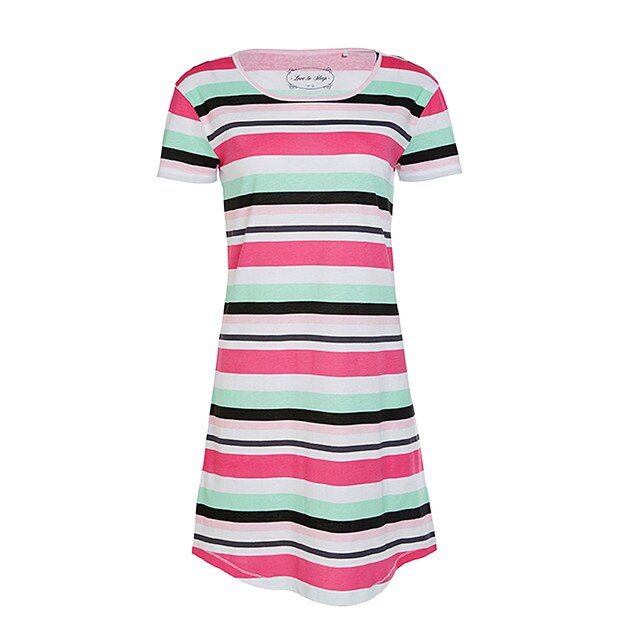 Basic Nightie - Pink Stripe Basic Nightie - Pink Stripe
