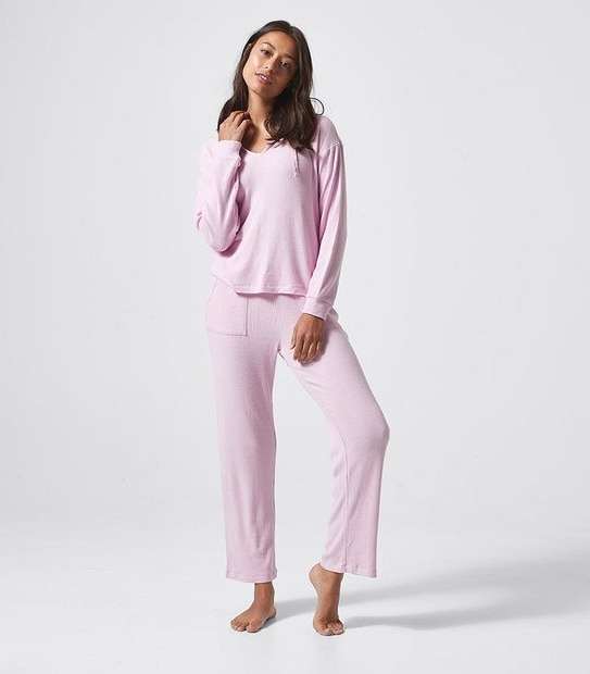 Lily Loves Rib Sleep Hoodie Top
