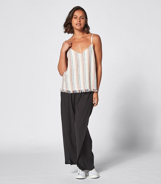 Piping Hot Fringe Striped Cami