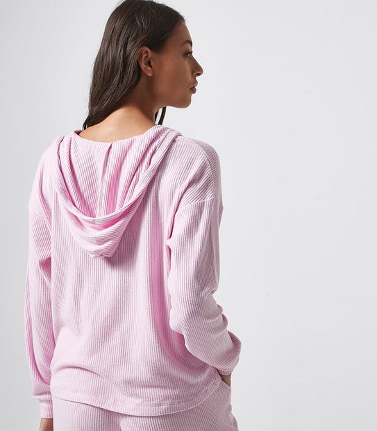 Lily Loves Rib Sleep Hoodie Top