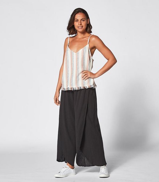 Piping Hot Fringe Striped Cami