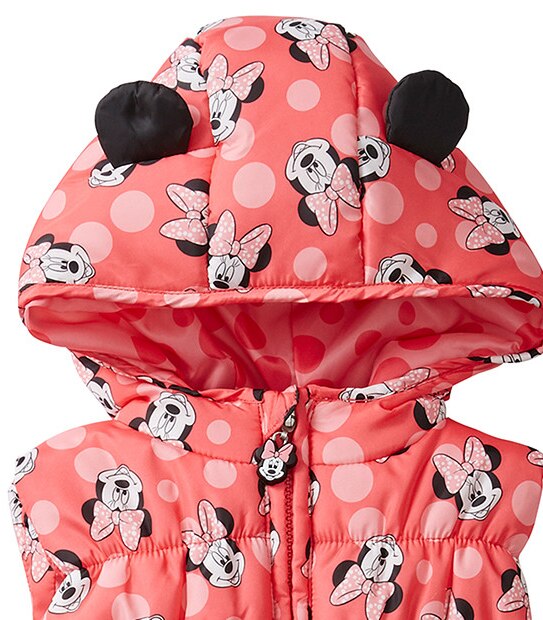 Disney Minnie Mouse Padded Puffer Vest With Ears