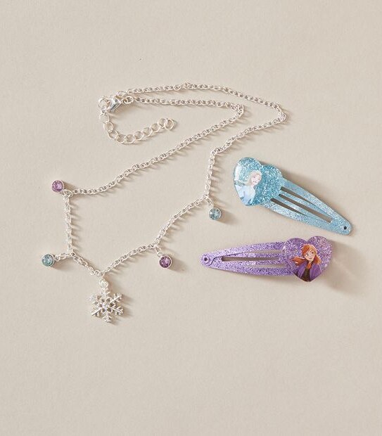 3 Pack Disney Frozen Licensed Necklace & Hair Clips