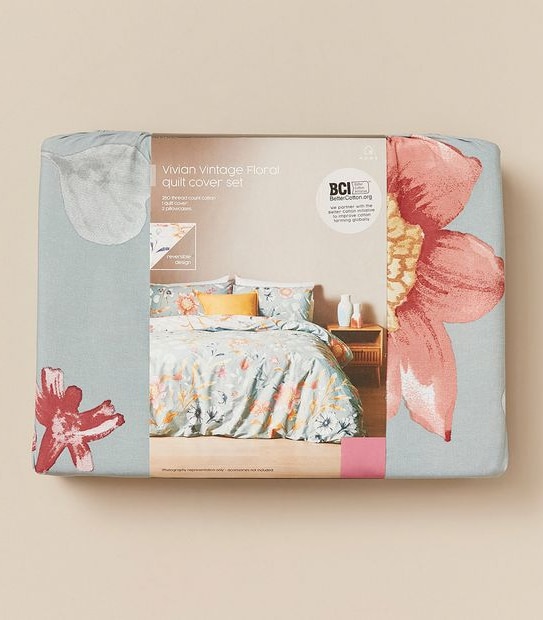 Vivian Vintage Floral Quilt Cover Set