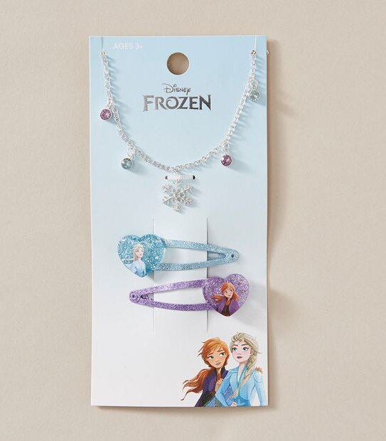 3 Pack Disney Frozen Licensed Necklace & Hair Clips