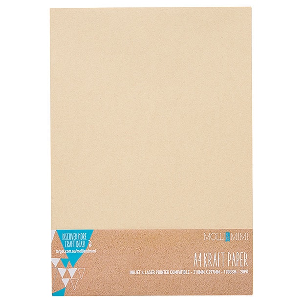 Molli & Mimi 20 Pack A4 Paper - Kraft