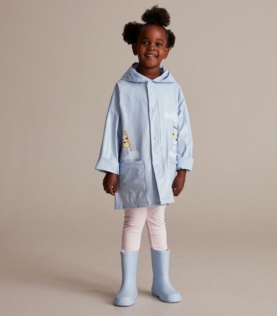 Kids Bluey Licensed Raincoat