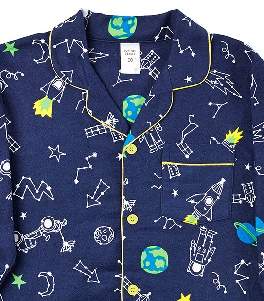 Space Print Flannelette Pyjama Set 2 of 5