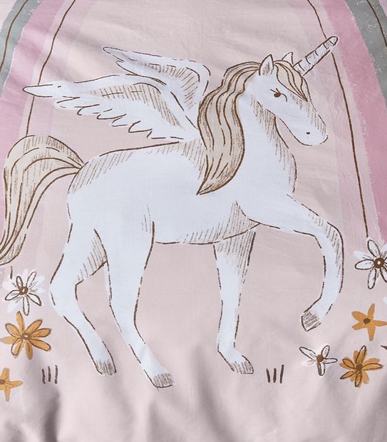 Coco Unicorn Quilt Cover Set - Double Bed