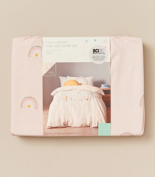 Coco Unicorn Quilt Cover Set - Double Bed