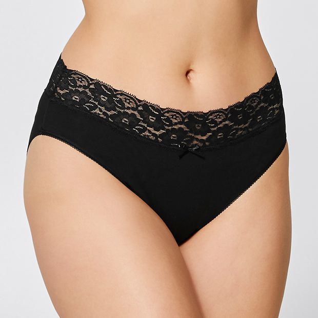Lace Waist Bikini Briefs Lace Waist Bikini Briefs