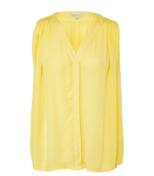 Gathered Back Top - Lime