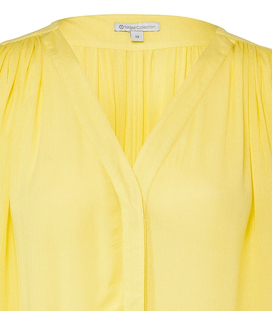 Gathered Back Top - Lime