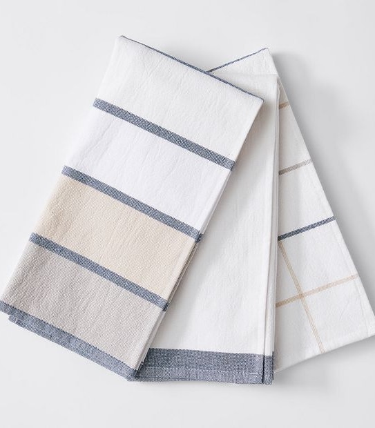 3 Pack Absorbent Stripe Tea Towels