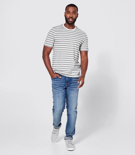 Jacquard Stripe T-Shirt - Ecru
