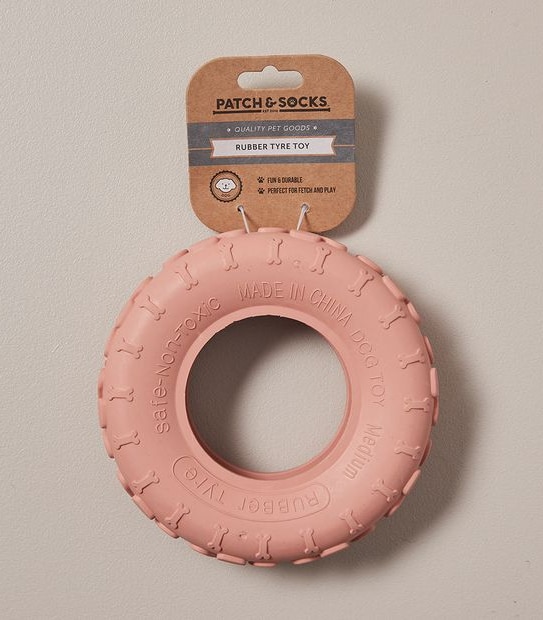 Patch & Socks Rubber Tyre Toy - Assorted