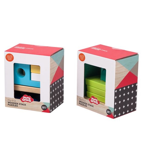 Young Ones My FirstWooden Stack Puzzles - Assorted*