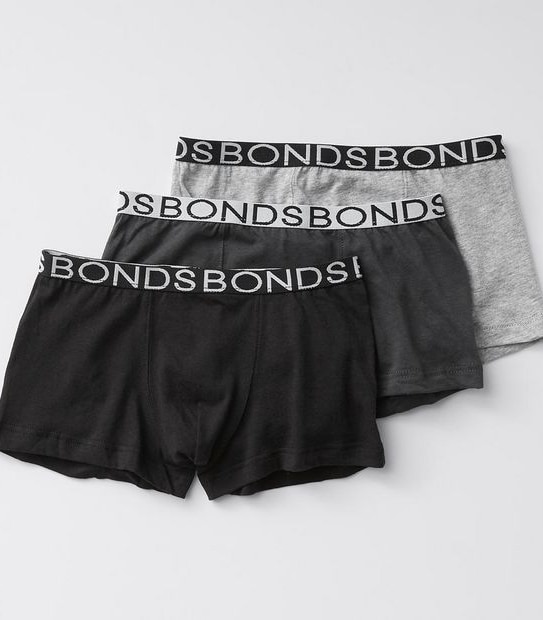 Bonds Older Boys 3 Pack Trunks - Multi