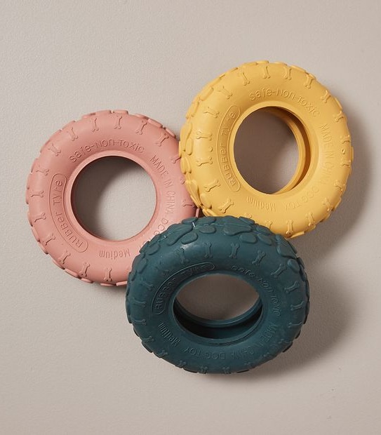Patch & Socks Rubber Tyre Toy - Assorted