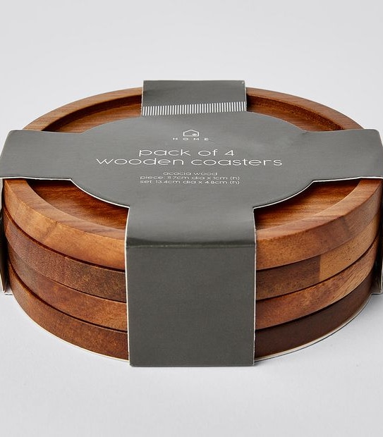 Pack of 4 Wooden Coasters
