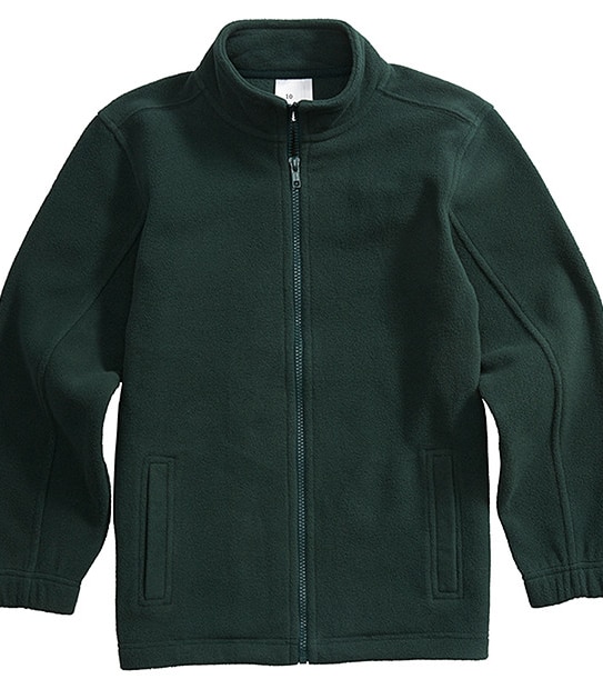 Unisex School Polar Fleece Jacket - Bottle Green