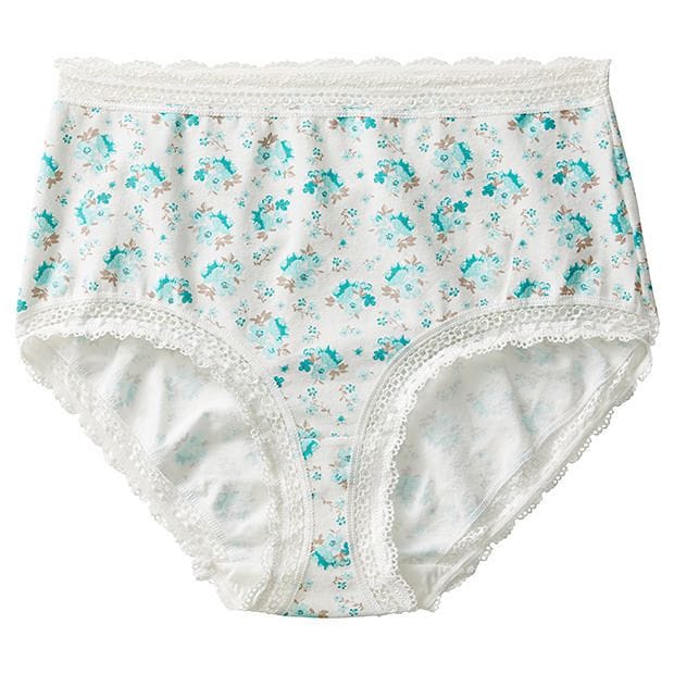 Cotton Lace Full Briefs Floral White Target Australia