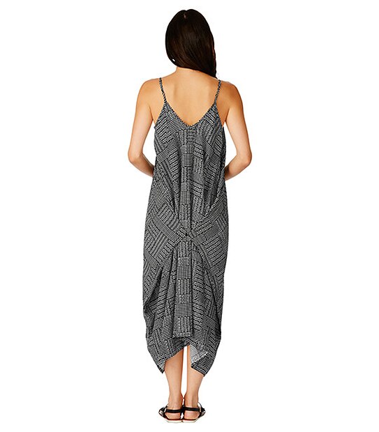 Asymmetrical Maxi Dress - Patchwork