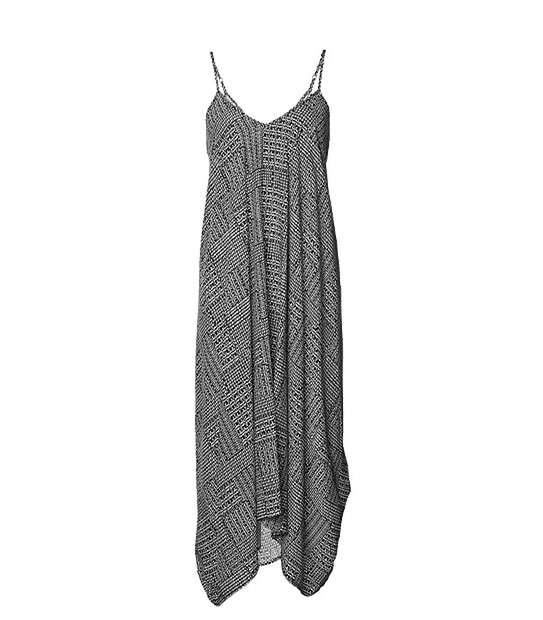 Asymmetrical Maxi Dress - Patchwork
