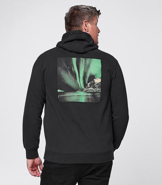 Mr Big Placement Print Pullover Hoodie - Black
