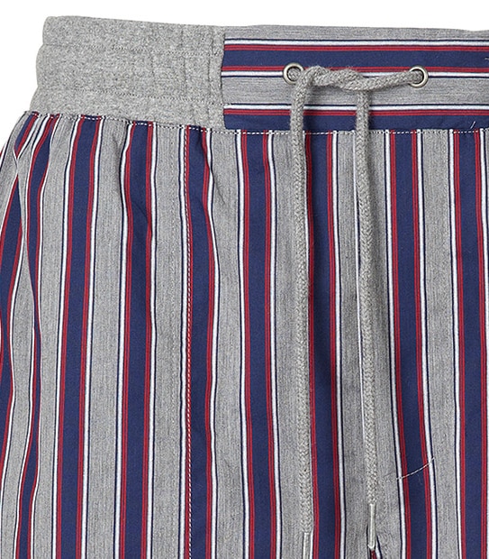 Men's Poplin Sleep Shorts - Grey Marle Stripe 2 of 3