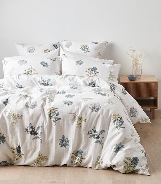 Mina Textured Print Quilt Cover Set