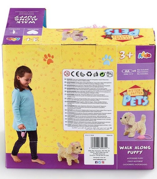 Pitter Patter Pets Walk Along Puppy - Pink