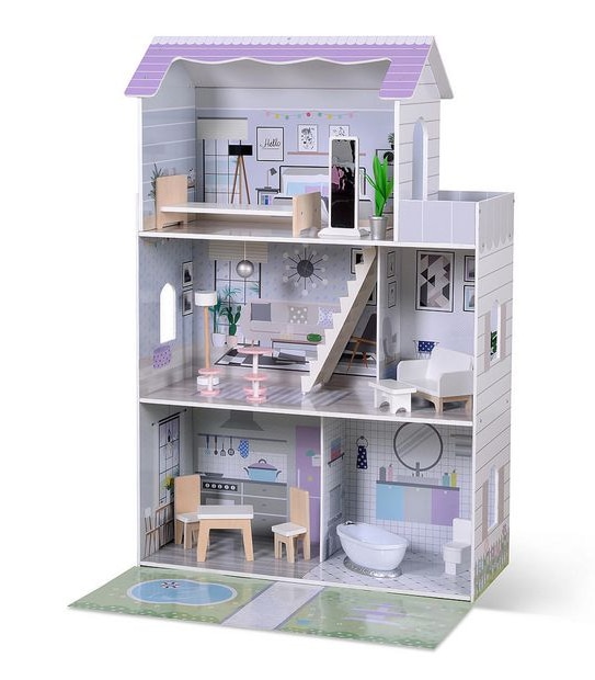 Three Level Doll House with Furniture