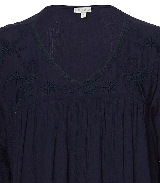 Life & Style Kimono Top - Peacoat 5 of 5