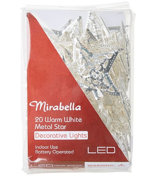 20 LED Metal Star Lights