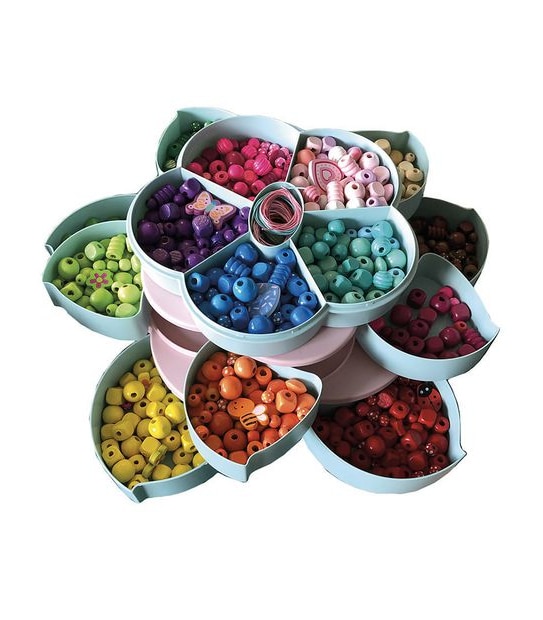 Magic Flowers Storagebox 1000Pc Wooden Beads