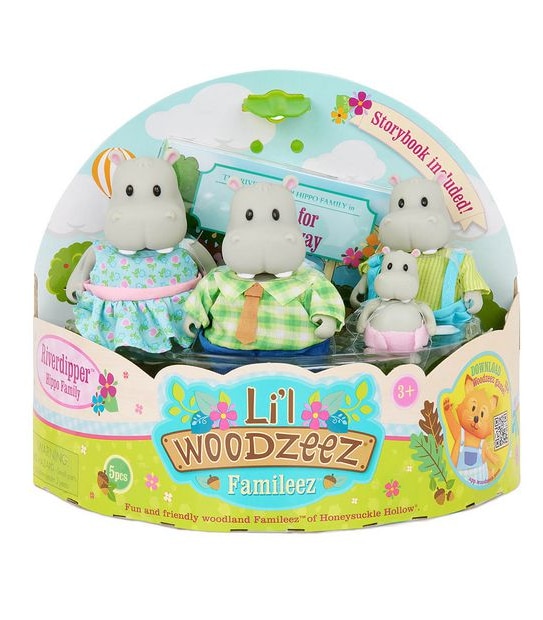 Li'l Woodzeez Hippo Family