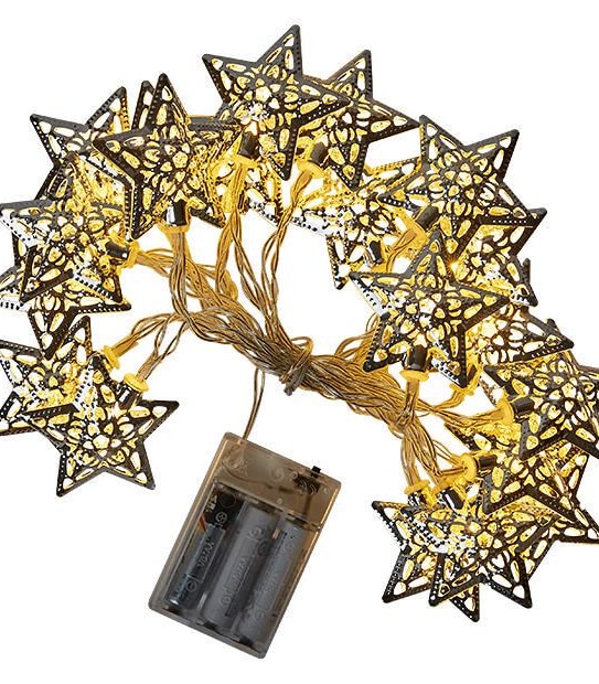 20 LED Metal Star Lights
