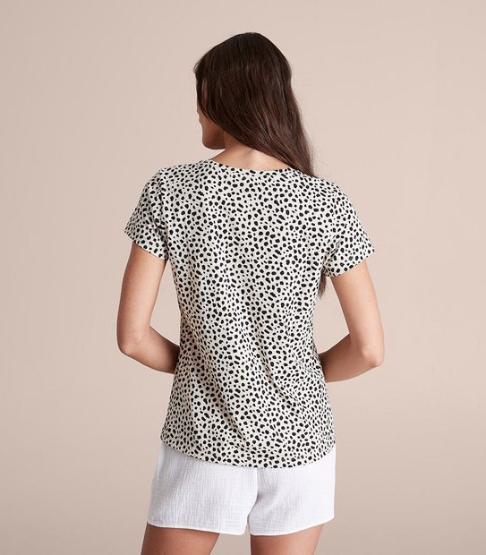 Printed Fitted Crew T-Shirt