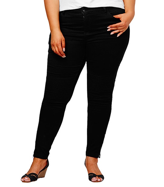 Belle Curve Biker Jeans - Black