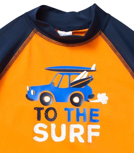 Boys' Rash Vest - Papaya 2 of 2